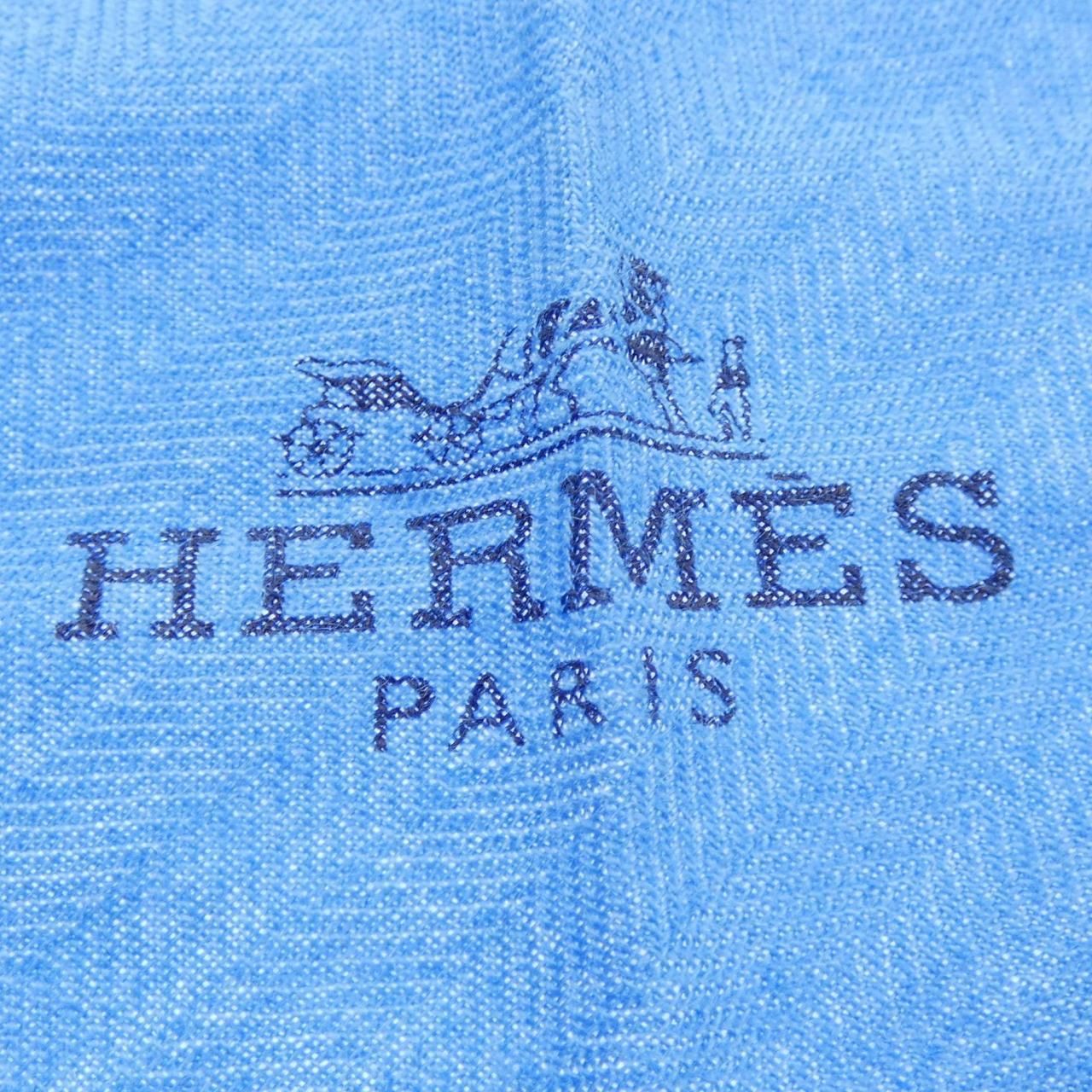 Hermes Shawl Scarf Blue — view 4