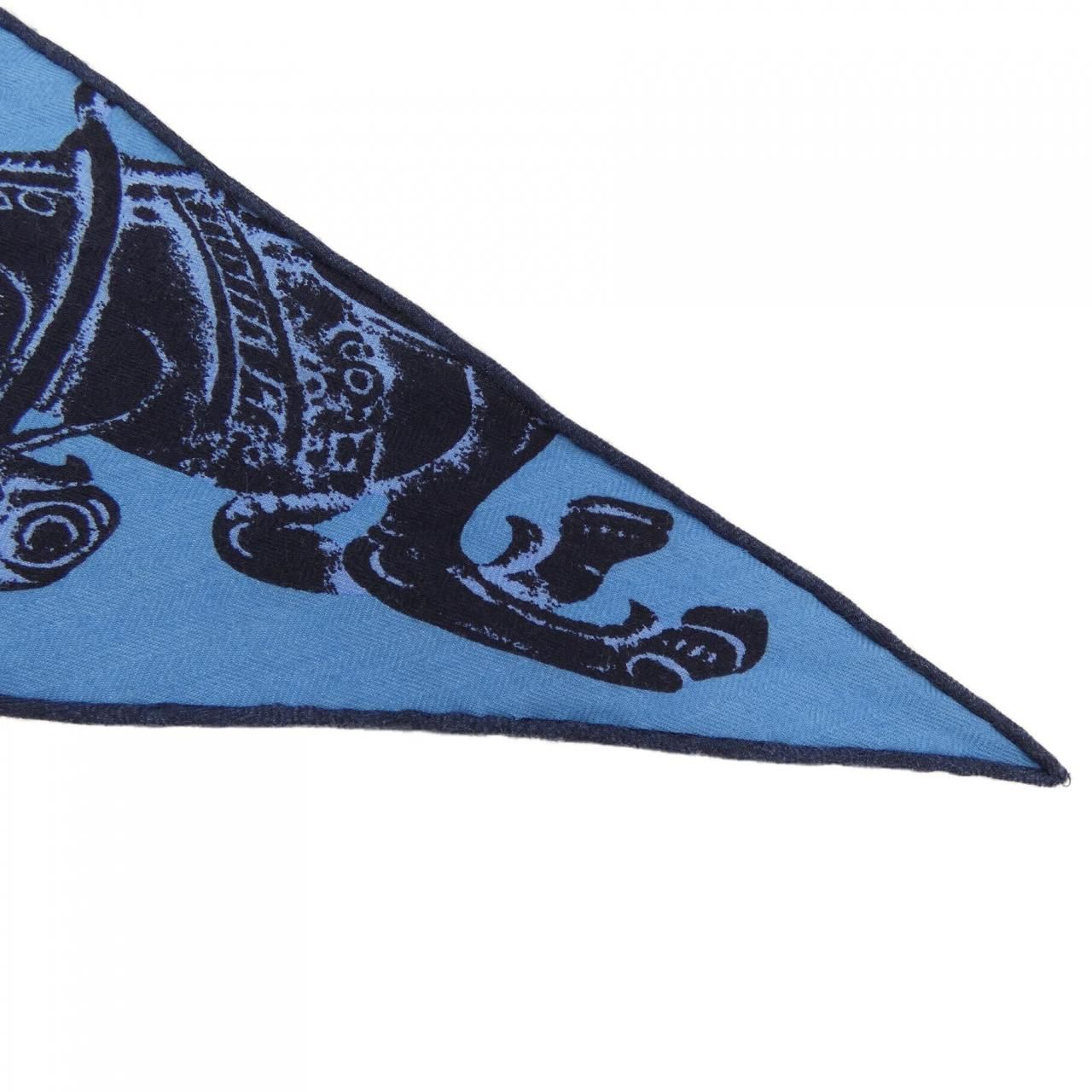 Hermes Shawl Scarf Blue — view 2