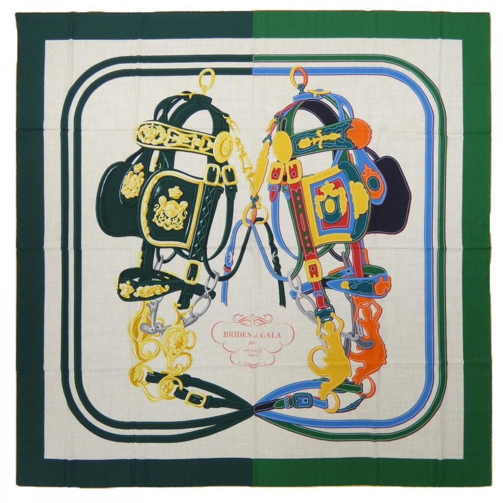Hermes Brides de Gala Applique Pique Carre Shawl Scarf