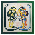 Hermes Brides de Gala Applique Pique Carre Shawl Scarf