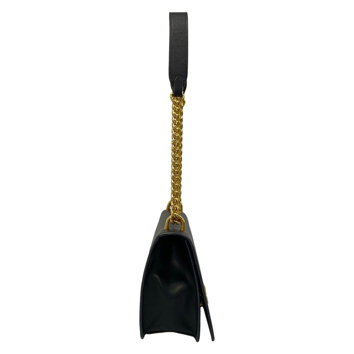 Prada Shoulder Bag Black Chain Leather — view 2