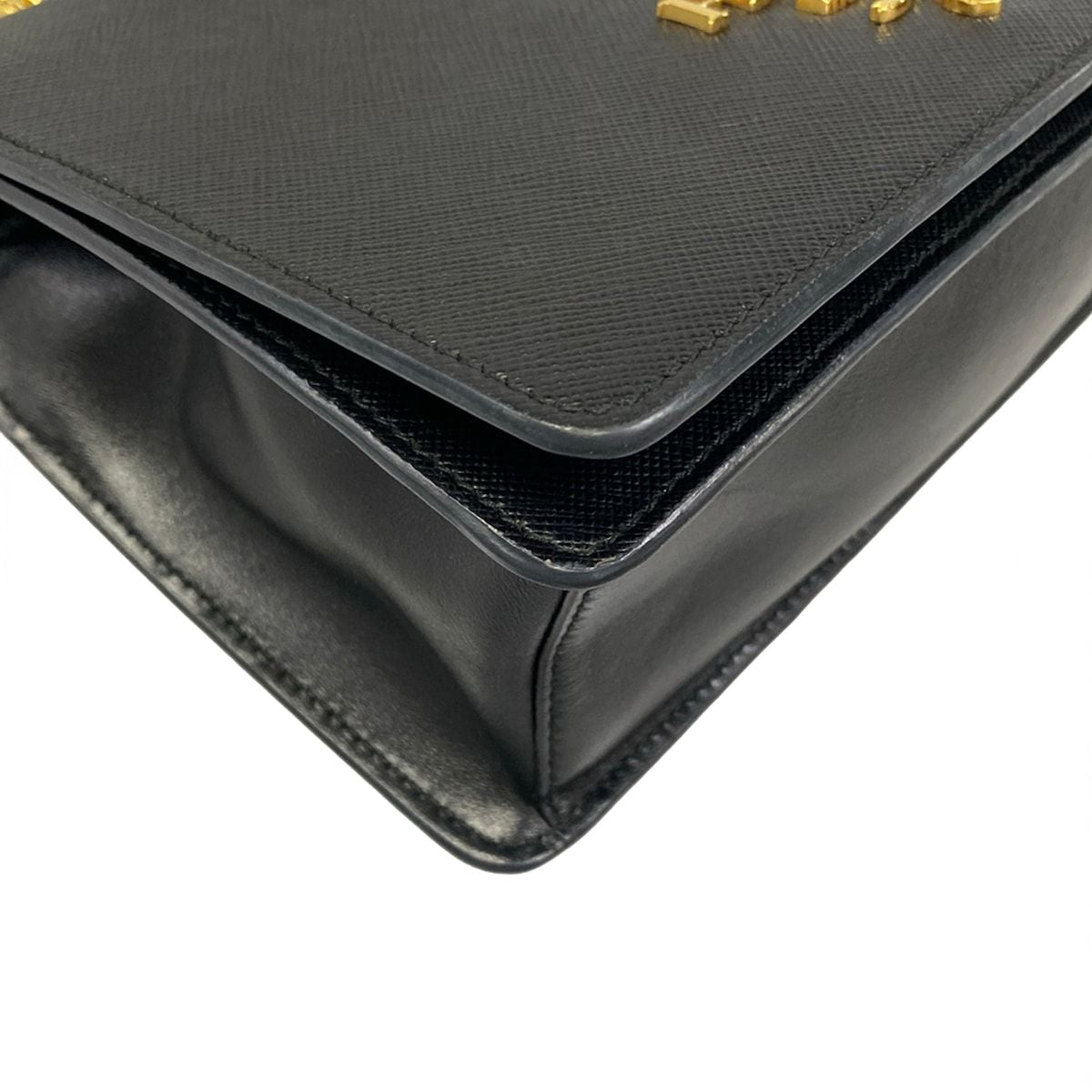 Prada Shoulder Bag Black Chain Leather — view 6
