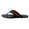 Gucci Sandals 9.5 Black Green Red Leather