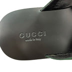 Gucci Sandals 9.5 Black Green Red Leather — view 5
