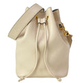 Fendi Shoulder Bag Montresor Beige Drawstring Leather