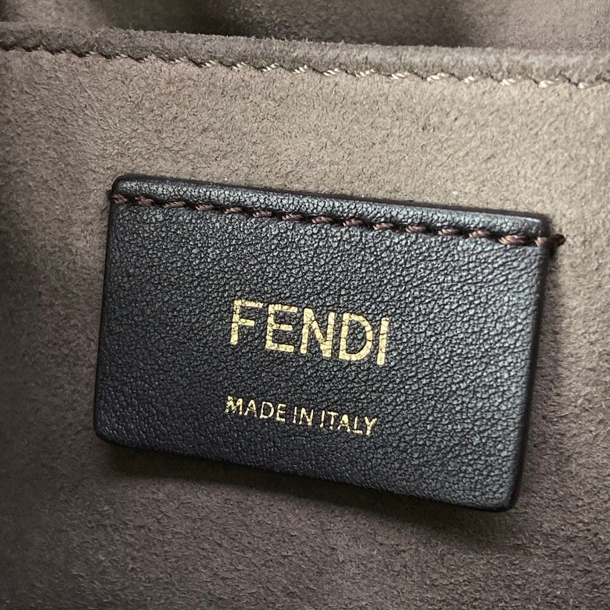 Fendi Shoulder Bag Montresor Beige Drawstring Leather — view 8