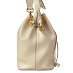 Fendi Shoulder Bag Montresor Beige Drawstring Leather — view 2