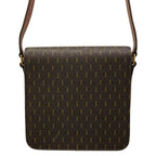 Saint Laurent Paris Shoulder Bag Monogram Satchel Dark Brown Leather — view 3
