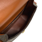 Saint Laurent Paris Shoulder Bag Monogram Satchel Dark Brown Leather — view 7