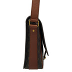 Saint Laurent Paris Shoulder Bag Monogram Satchel Dark Brown Leather — view 2