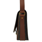 Saint Laurent Paris Shoulder Bag Monogram Satchel Dark Brown Leather — view 4