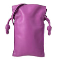 Loewe Shoulder Bag Flamenco Pocket Purple Leather