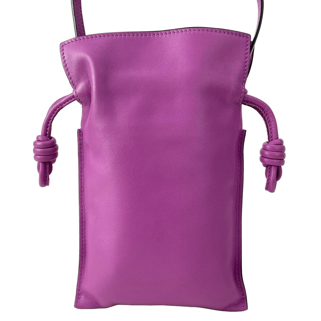 Loewe Shoulder Bag Flamenco Pocket Purple Leather — view 3