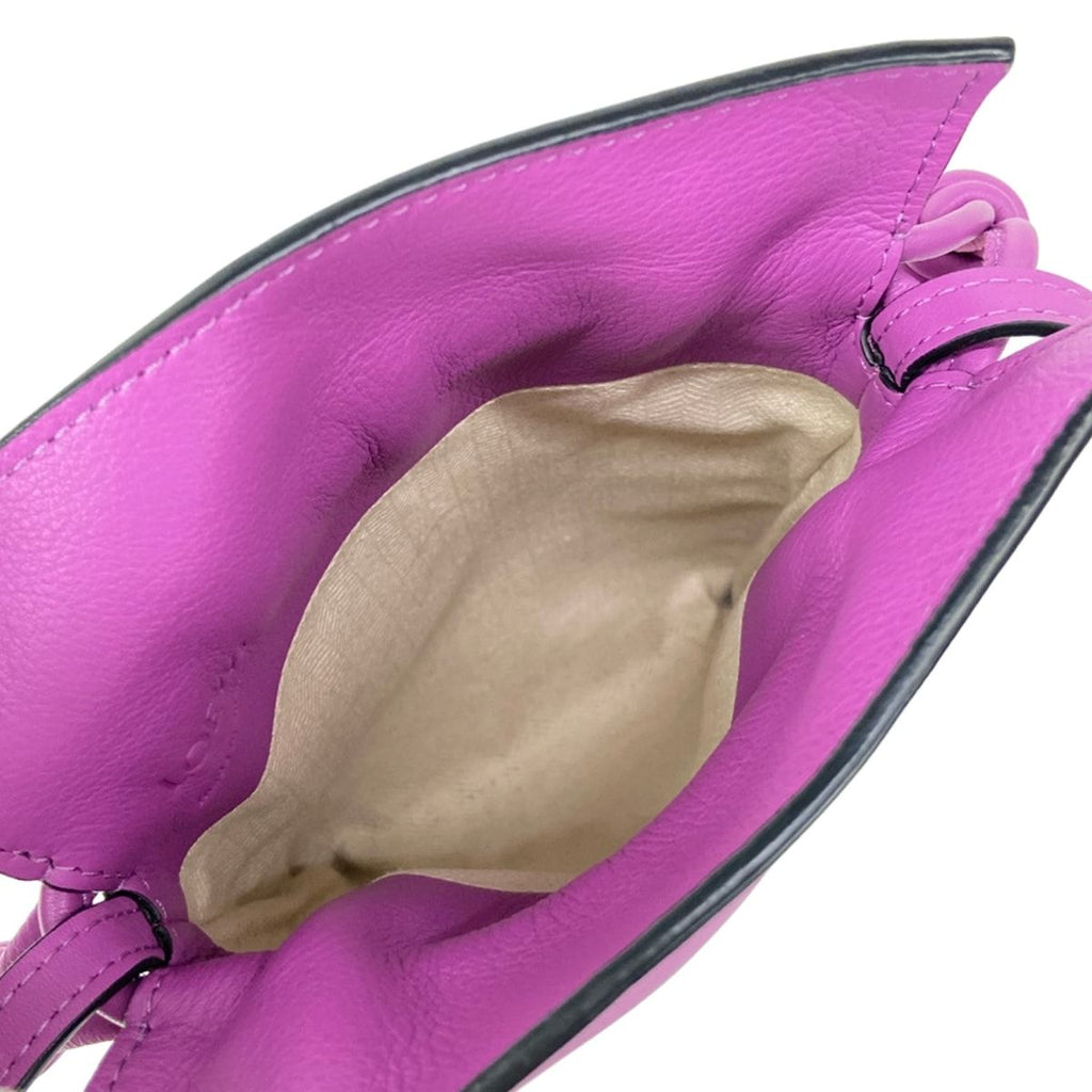 Loewe Shoulder Bag Flamenco Pocket Purple Leather — view 7