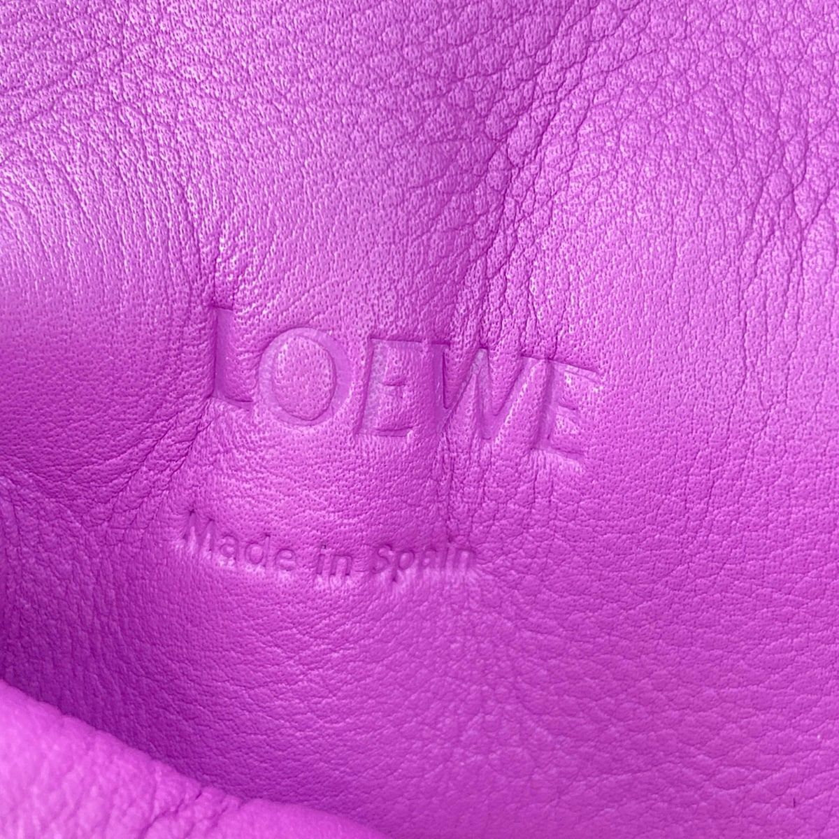 Loewe Shoulder Bag Flamenco Pocket Purple Leather — view 9