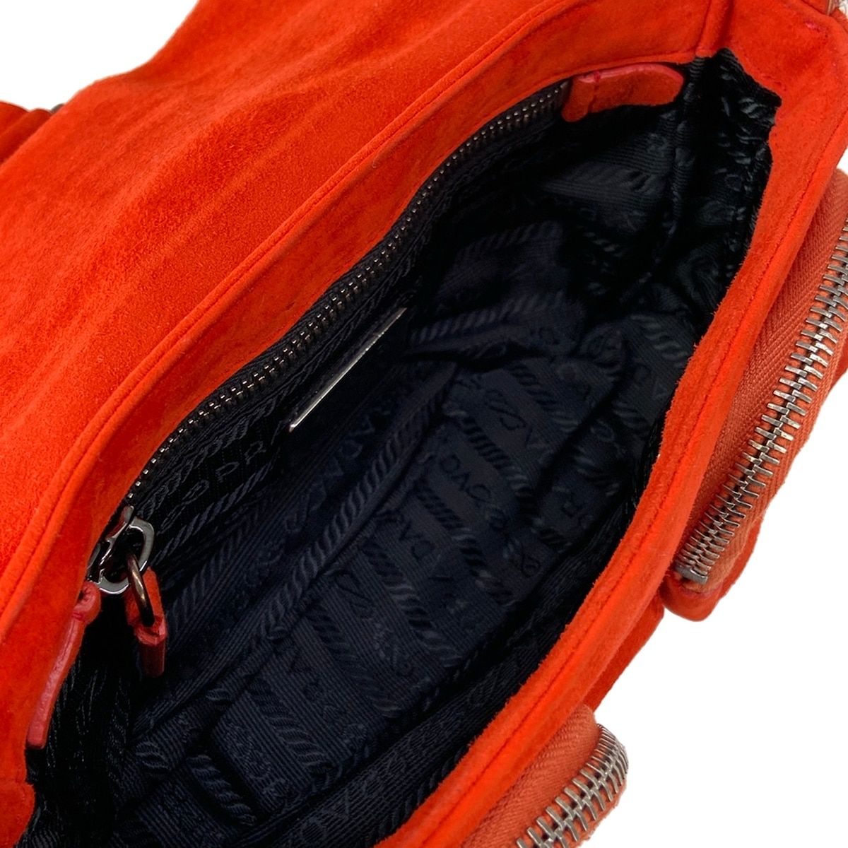 Prada Handbag Orange Chain Strap — view 7