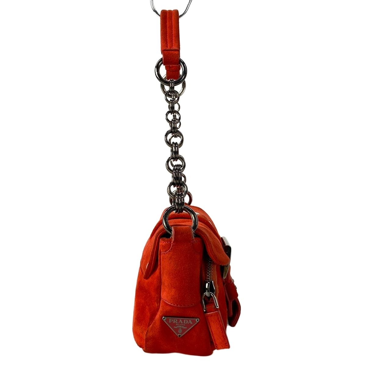 Prada Handbag Orange Chain Strap — view 2