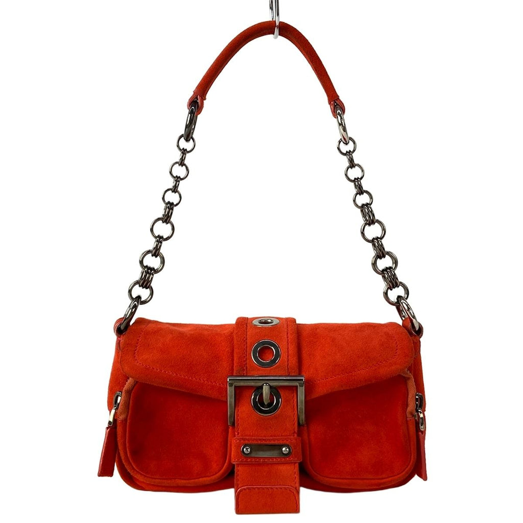 Prada Handbag Orange Chain Strap