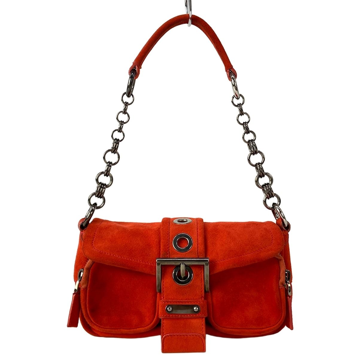 Prada Handbag Orange Chain Strap