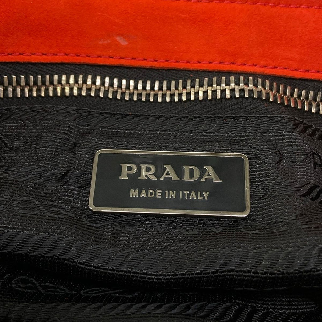 Prada Handbag Orange Chain Strap — view 9