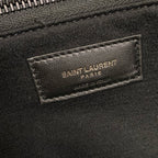 Saint Laurent Paris Tote Black Embossed Logo Cotton Leather — view 9