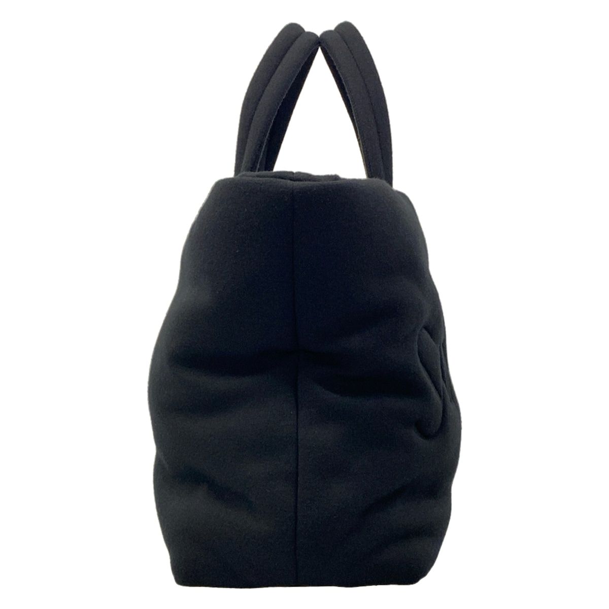 Saint Laurent Paris Tote Black Embossed Logo Cotton Leather — view 2
