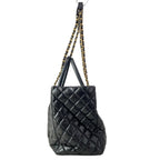 Chanel Shoulder Bag Quilted Black Matte Togo Chain 2-Way — view 2