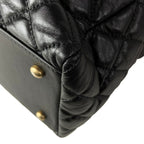 Chanel Shoulder Bag Quilted Black Matte Togo Chain 2-Way — view 8