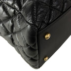 Chanel Shoulder Bag Quilted Black Matte Togo Chain 2-Way — view 9