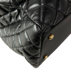 Chanel Shoulder Bag Quilted Black Matte Togo Chain 2-Way — view 7