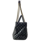 Chanel Shoulder Bag Quilted Black Matte Togo Chain 2-Way — view 4