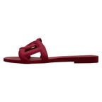 Hermes Beach Sandals 38 Aloha Bordeaux Chaine D'ancre