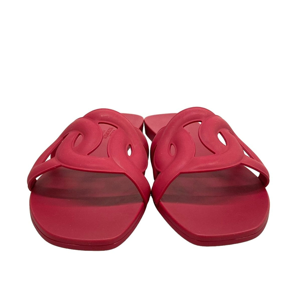 Hermes Beach Sandals 38 Aloha Bordeaux Chaine D'ancre — view 5