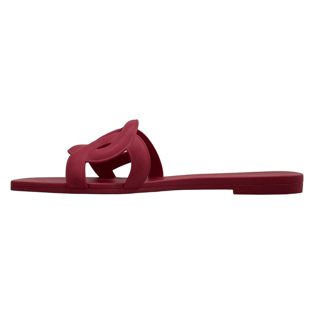 Hermes Beach Sandals 38 Aloha Bordeaux Chaine D'ancre — view 3