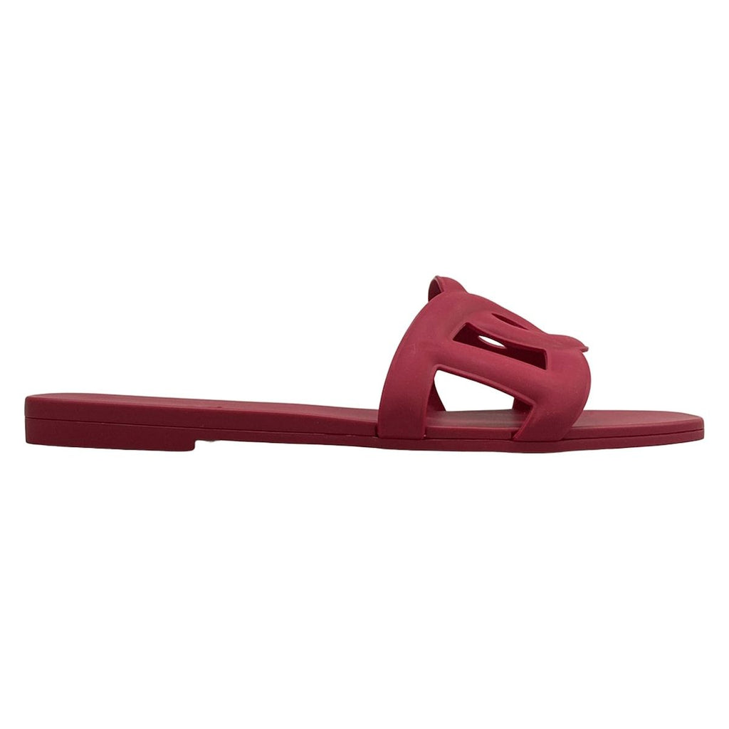 Hermes Beach Sandals 38 Aloha Bordeaux Chaine D'ancre — view 4