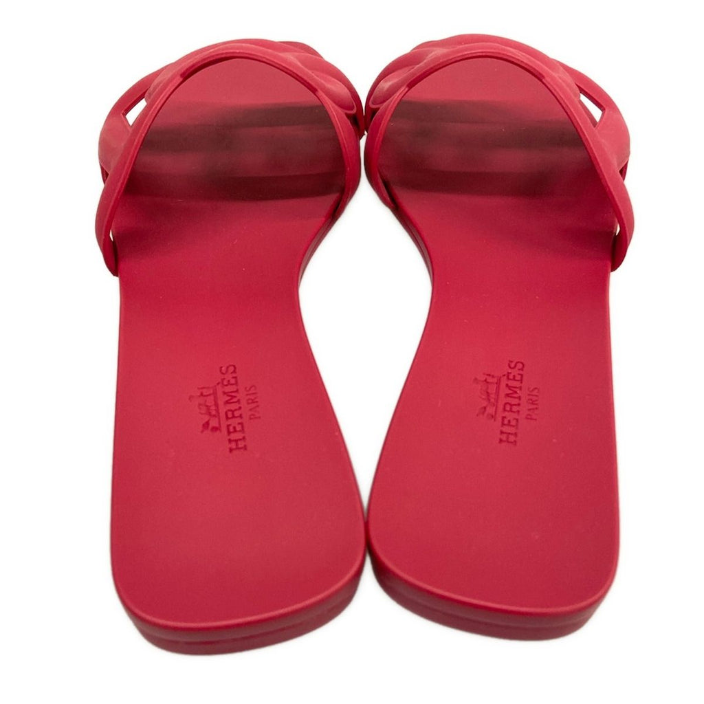Hermes Beach Sandals 38 Aloha Bordeaux Chaine D'ancre — view 7