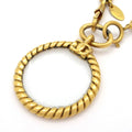 Chanel Necklace Gold Loupe Double Strand CC Logo