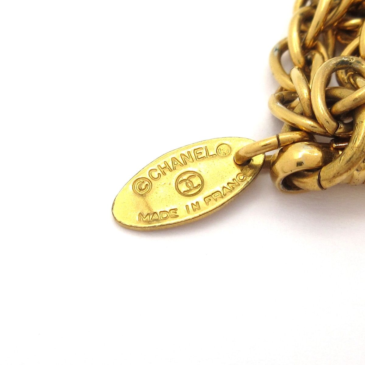Chanel Necklace Gold Loupe Double Strand CC Logo — view 5