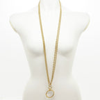 Chanel Necklace Gold Loupe Double Strand CC Logo — view 2