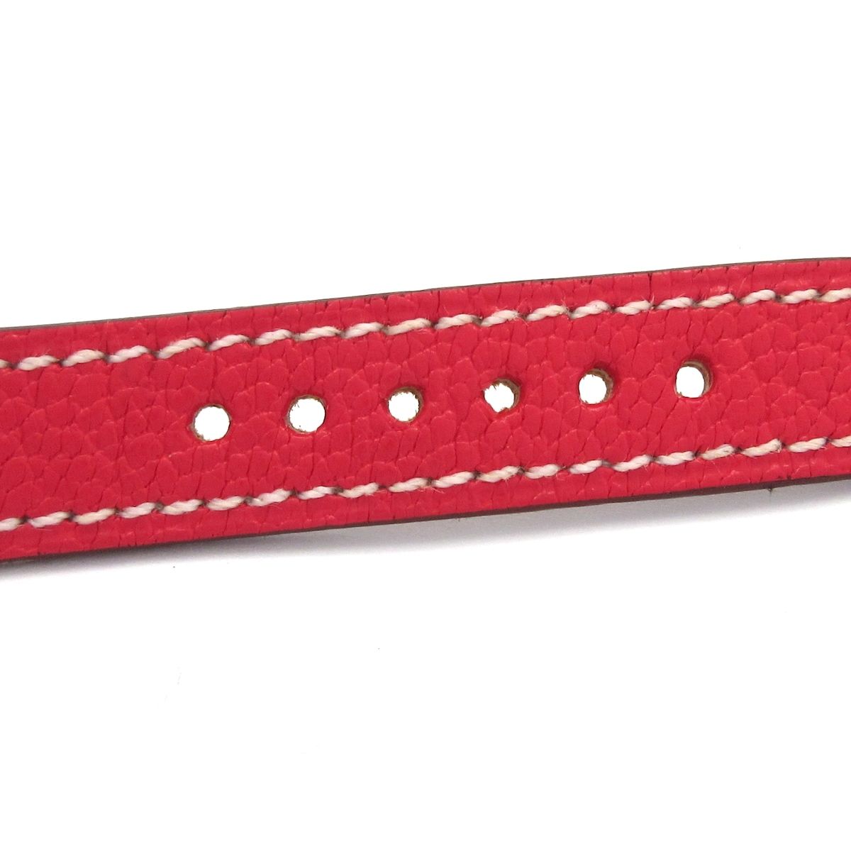 Hermes Watch Cape Cod Double Tour SS Leather Belt White — view 7