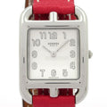 Hermes Watch Cape Cod Double Tour SS Leather Belt White