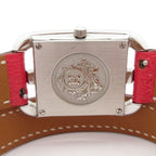 Hermes Watch Cape Cod Double Tour SS Leather Belt White — view 3