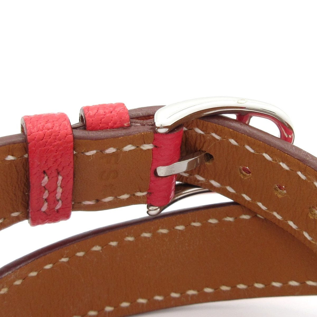 Hermes Watch Cape Cod Double Tour SS Leather Belt White — view 4