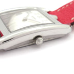 Hermes Watch Cape Cod Double Tour SS Leather Belt White — view 8