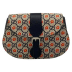 Gucci Waist Pouch GG Supreme Navy Red Yellow Children's Leather