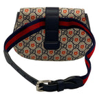 Gucci Waist Pouch GG Supreme Navy Red Yellow Children's Leather — view 3