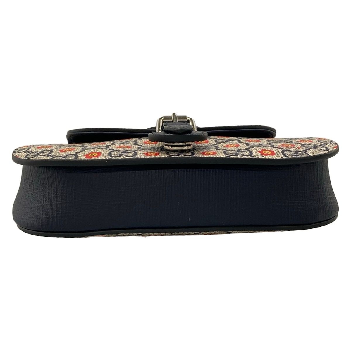 Gucci Waist Pouch GG Supreme Navy Red Yellow Children's Leather — view 5