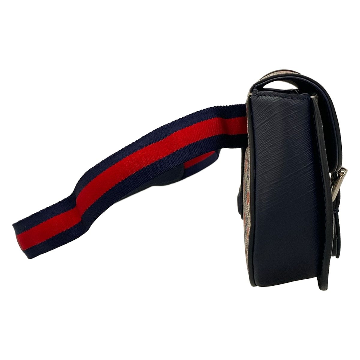 Gucci Waist Pouch GG Supreme Navy Red Yellow Children's Leather — view 2