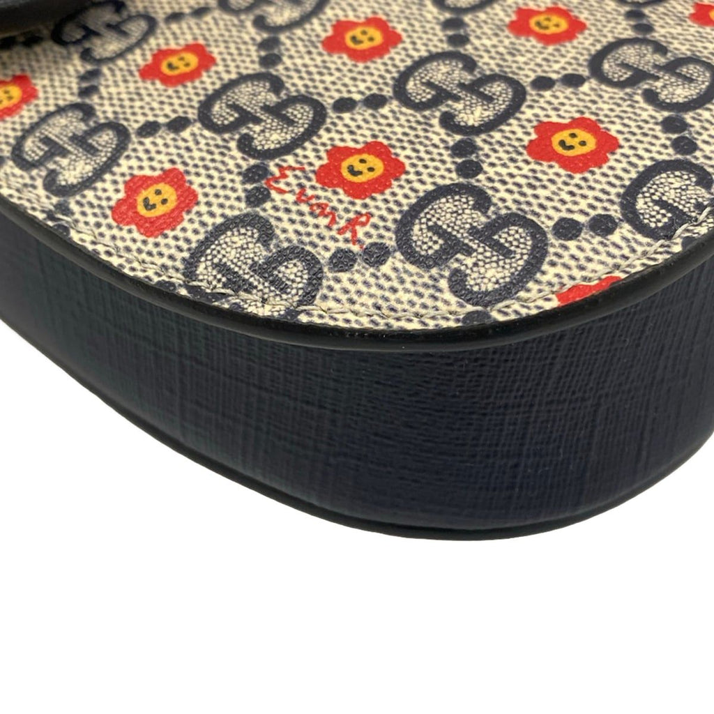 Gucci Waist Pouch GG Supreme Navy Red Yellow Children's Leather — view 6