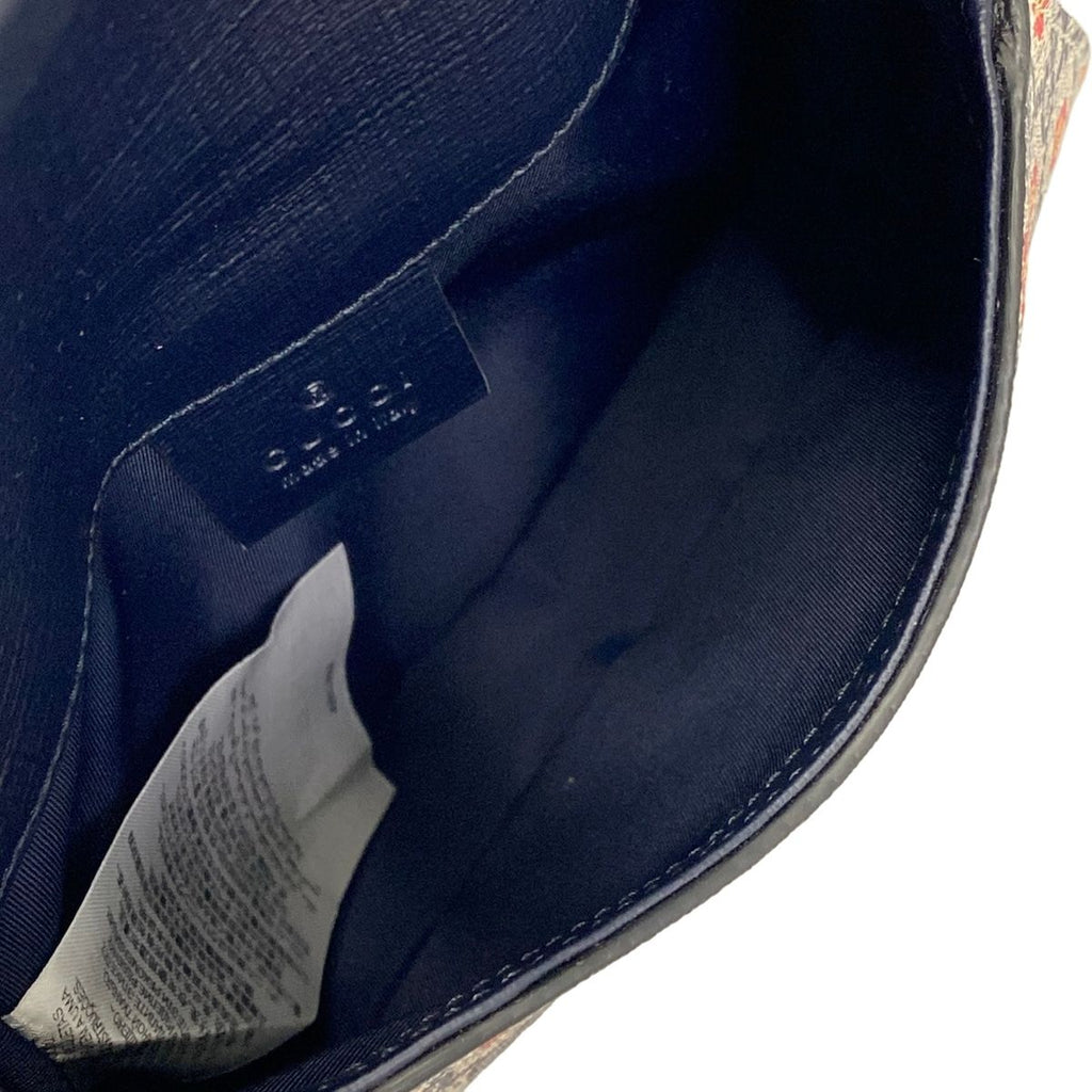 Gucci Waist Pouch GG Supreme Navy Red Yellow Children's Leather — view 7